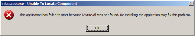 InkScape 20190725 DWrite.dll not found.jpg